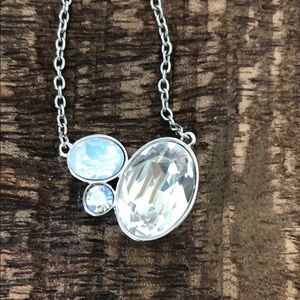 Swaroski crystal silver necklace